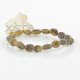 Amber raw bracelet olive beads